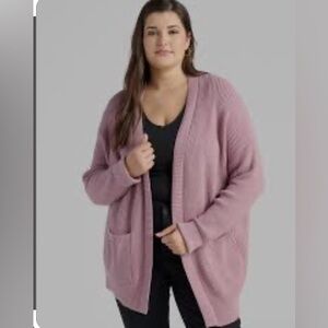 78&Sunny Pacific Shaker Cardigan - Purple Sage
